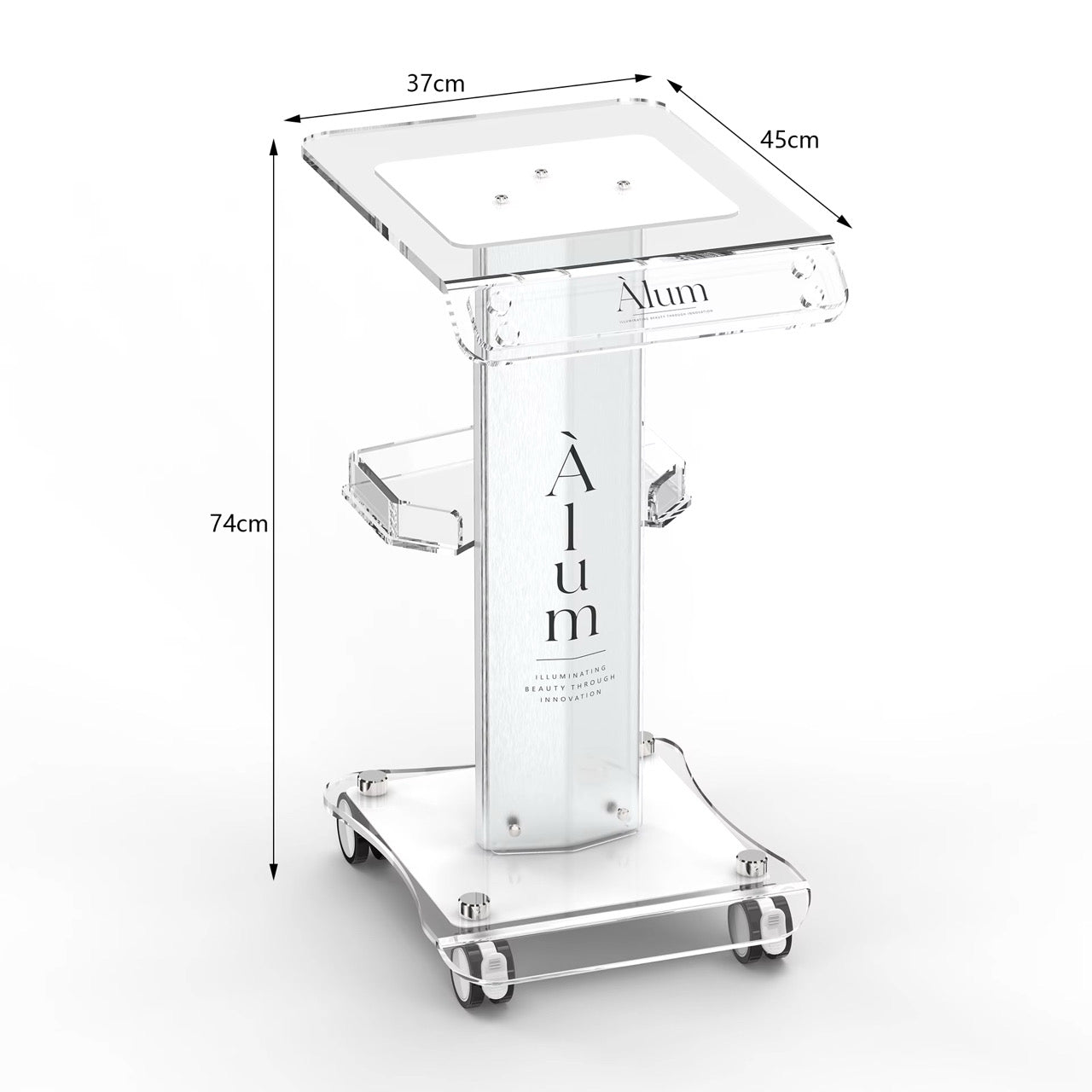 Àlum Premium Acrylic Spa Equipment Cart